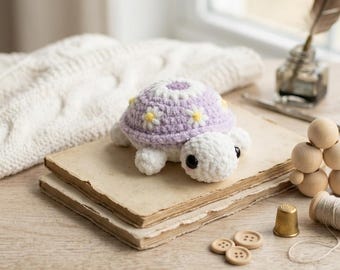 Crochet Turtle Pattern | Kawaii Daisy Amigurumi Plushie (PDF Download)