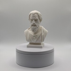 Busto de Heráclito / Escultura de filósofo griego antiguo de 4,5 pulgadas / Decoración clásica