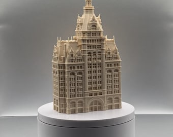 Maqueta del Edificio Pabst / Monumento Histórico de Milwaukee, Wisconsin / Réplica arquitectónica de 15 cm / Rascacielos histórico de estilo neogótico / Regalo de coleccionista