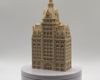 Maqueta del Edificio Pabst / Monumento histórico de Milwaukee, Wisconsin / Réplica arquitectónica / Rascacielos histórico de estilo neogótico / Regalo de coleccionista