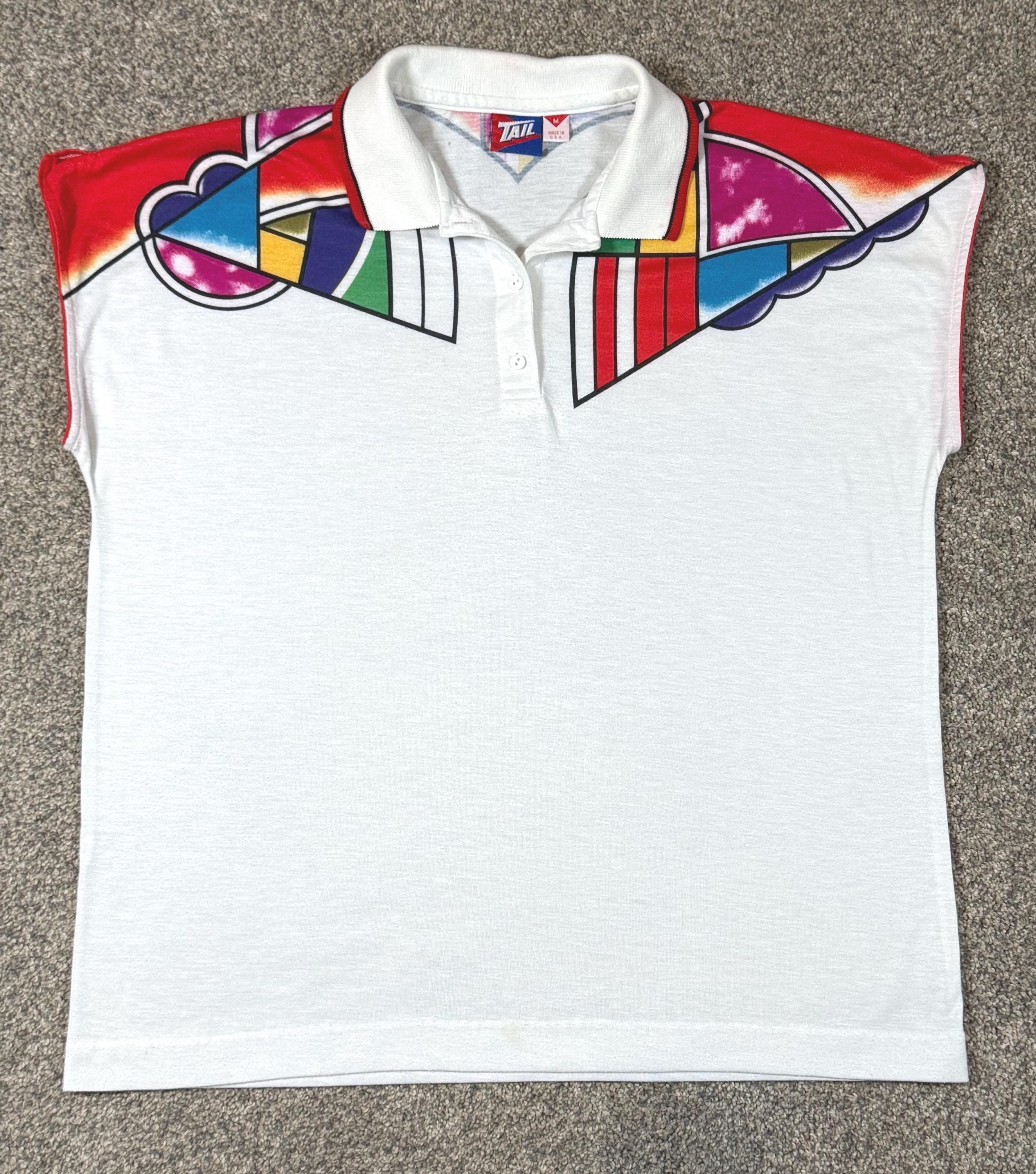 90s Geometric Polo - Etsy