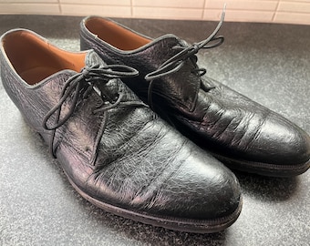 Scarpe stringate in pelle martellata Bergdorf Goodman, taglia 9