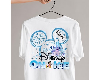 On Ice PNG Sublimation Design Custom Name — Disney Holiday Shirt Digital Download, Family Vacation Gift, Instant Download PNG