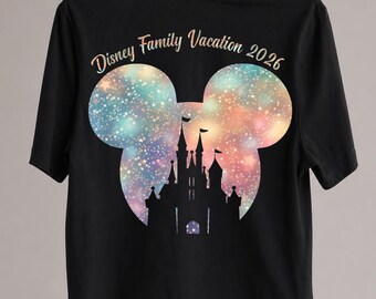 Disney Family Vacation 2026 PNG, Magical Theme Park Trip Shirt Design, Family Reunion Vacation PNG, Castle Vacation Png, DTF Transfer