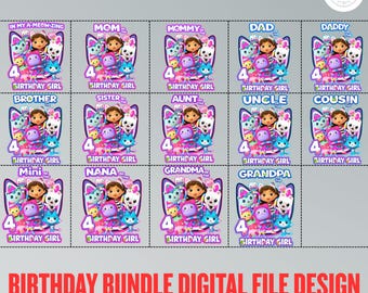 Meow-mazing Birthday PNG Bundle, Cute Cat Family Birthday Shirt Set, Kawaii Kitten Party Matching Family, Girls Birthday Digital Download