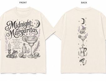 Midnight Margaritas PNG, Witchy Cocktail Sublimation Design, Halloween Frog Witch Hat, Vintage Spooky Bar Cart Drink Design PNG Download
