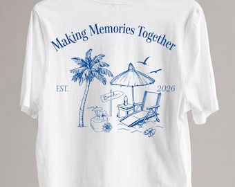 Beach Vacation PNG, Making Memories Together 2026 Digital Download, Family Trip Design, Summer Vacation Sublimation PNG, DTF Transfer File