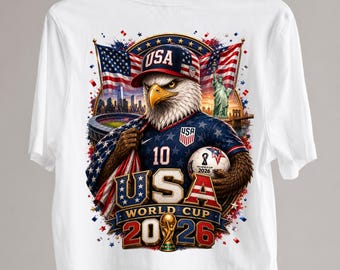 USA Soccer Fan Png, American Eagle Football Design, USA 2026 Shirt PNG, Patriotic Sports Graphic, Dtf Transfer Digital Download