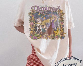 Retro Comfort Colors Disney Tangled Shirt, 2026 Rapunzel Flynn Rider Couple Trip Tee, Disney Princess Rapunzel Shirt, Disney Girl Trip Shirt