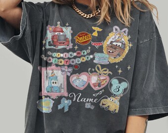 Personalized Disney Pixar Cars Birthday Shirt, It's My Birthday, Best Birthday Ever, Birthday Shirt, Lightning Mcqueen Sally Tow Mater Tee
