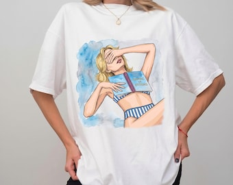 Comfort Colors® Empire Of Storms Shirt, Sarah J Maas Booktok Tee, Throne Of Glass Sunbathing Bikini Girl T-Shirt, Fantasy Book Lover Gift