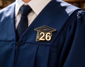Class of 2026 Graduation Enamel Pin Set, 6 Styles Grad Cap Brooch, Grad Cap Brooch，Senior Keepsake Jewelry, Perfect Gift for 2026 Graduates