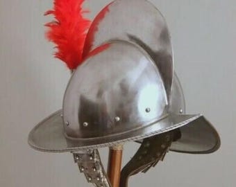 Hełm hiszpański Morion 18GA – zbroja średniowiecznego konkwistadora