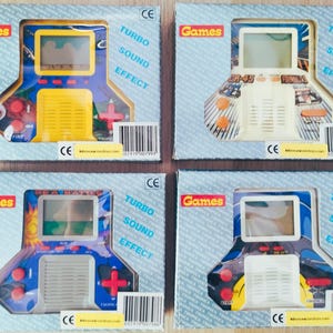 Vintage Tronica LCD-handhållen samling | 4 sällsynta elektroniska spel | Retro spelparti | LCD-handhållen paket