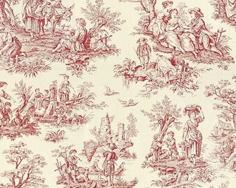 Lot De 3 Pièces De Tissu Toile De Jouy Personnages En Coton Noir Et Blanc - Réf 42