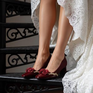 Maroon Bridal Heels - Etsy