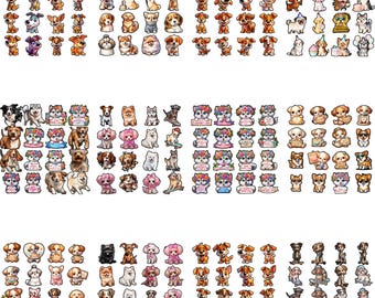 Cute Puppy Stickers Mega Bundle