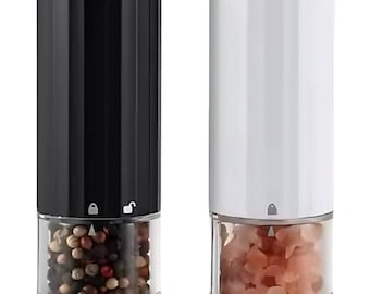 Rechargeable Electric Salt and Pepper Grinder Set, USB-C Automatic Salt and Pepper Mill