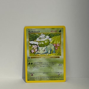 High quality Proxy Pokemon First edition Bulbasaur Base set card