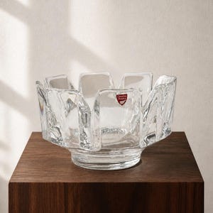 Orrefors Corona bowl by Lars Hellsten