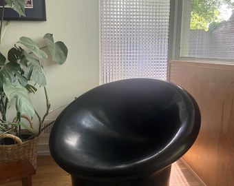 Space Age MCM Black Mushroom Chair