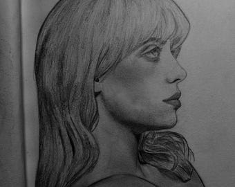 Realism Pencil Drawing of a Woman | Realistic Celebrity Portrait drawing | Handmade Graphite Art by KhishenWorks