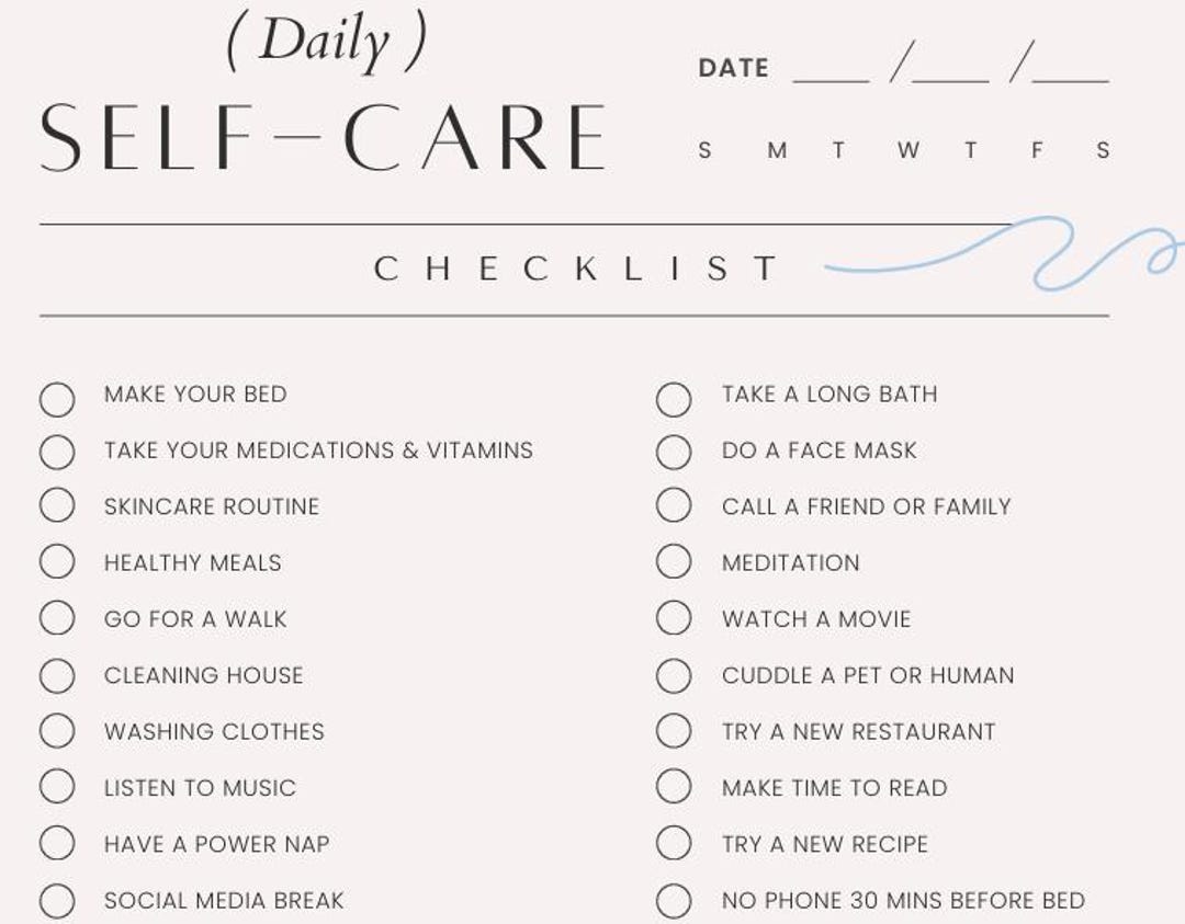 Daily Self Care Planner Printable | Wellness & Habit Tracker PDF - Etsy