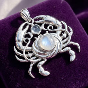 ガラス細工 蟹座 星座シリーズ 隕石 ハンドメイド ネックレス オパール スターリングシルバー 蟹座 星座ネックレス、星座ジュエリー、6 月の