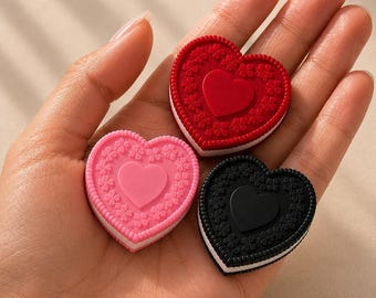 Heart Cookie Fidget Toy | Magnetic Slider for Stress Relief (3D Printed)