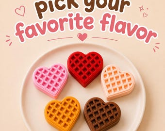 Il Fidget Slider a forma di cuore waffle / Giocattolo personalizzato stampato in 3D / Fidget magnetico EDC / Antistress sensoriale