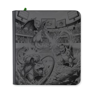 Personalisierter, individuell gravierter Pokémon Charizard Arena Battle Vaultx Ordner