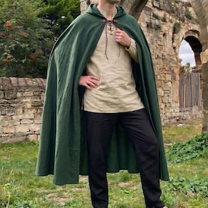 Medieval Hooded Cloak Unisex | Renaissance Faire LARP Costume for Fantasy Style | Hooded Cape | Renaissance Faire Gift