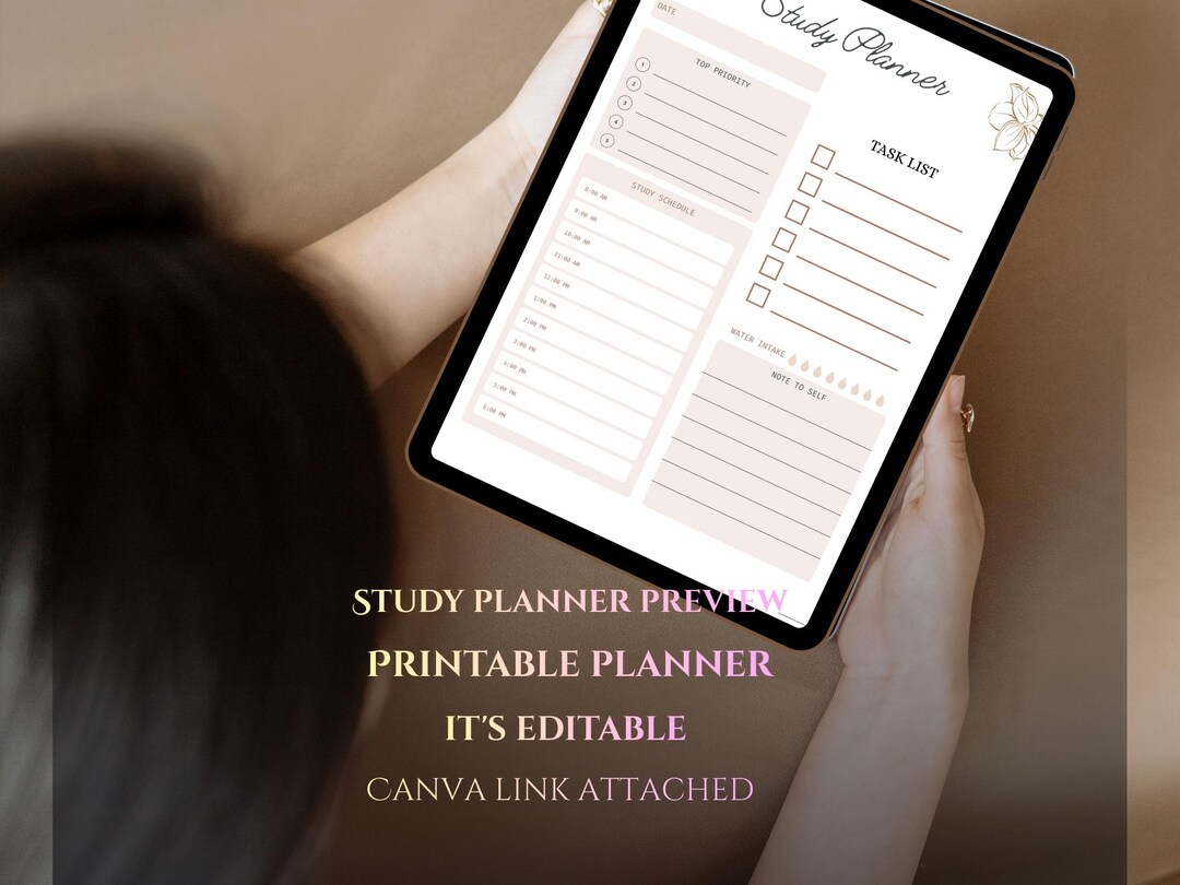 Minimalist Study Planner Printable | Daily Student Schedule, Task ...