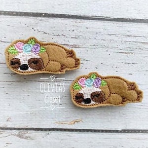 Sloth hair clip