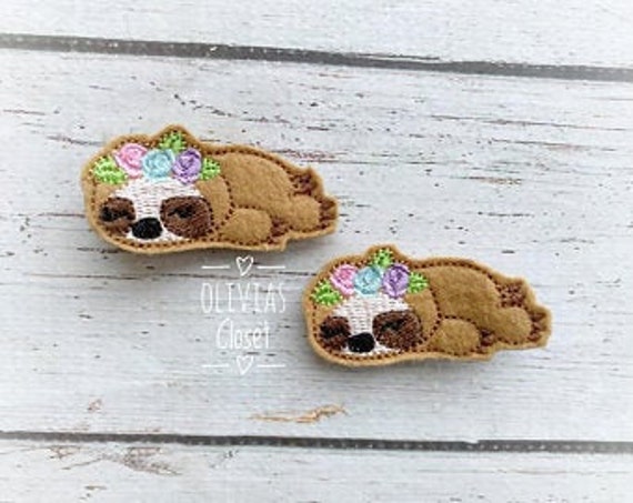 Sloth Hair Clip - Etsy display picture 3