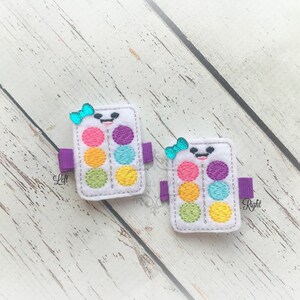 Paint pallet hair clip