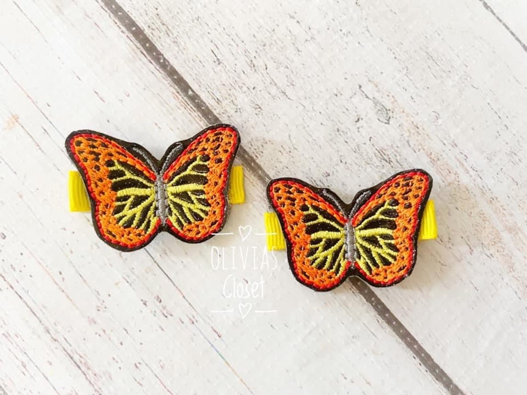 Monarch Butterfly Hair Clip Etsy