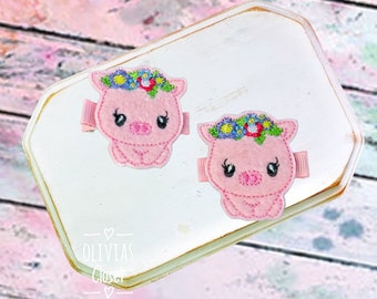 Pig hair clip