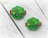 Christmas Wreath hair clip