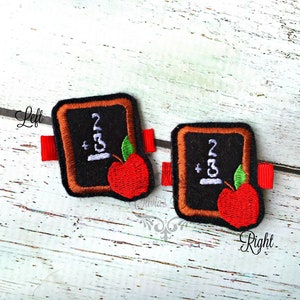 Chalk board hair clip