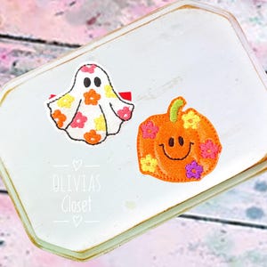 Ghost hair clip | pumpkin hair clip