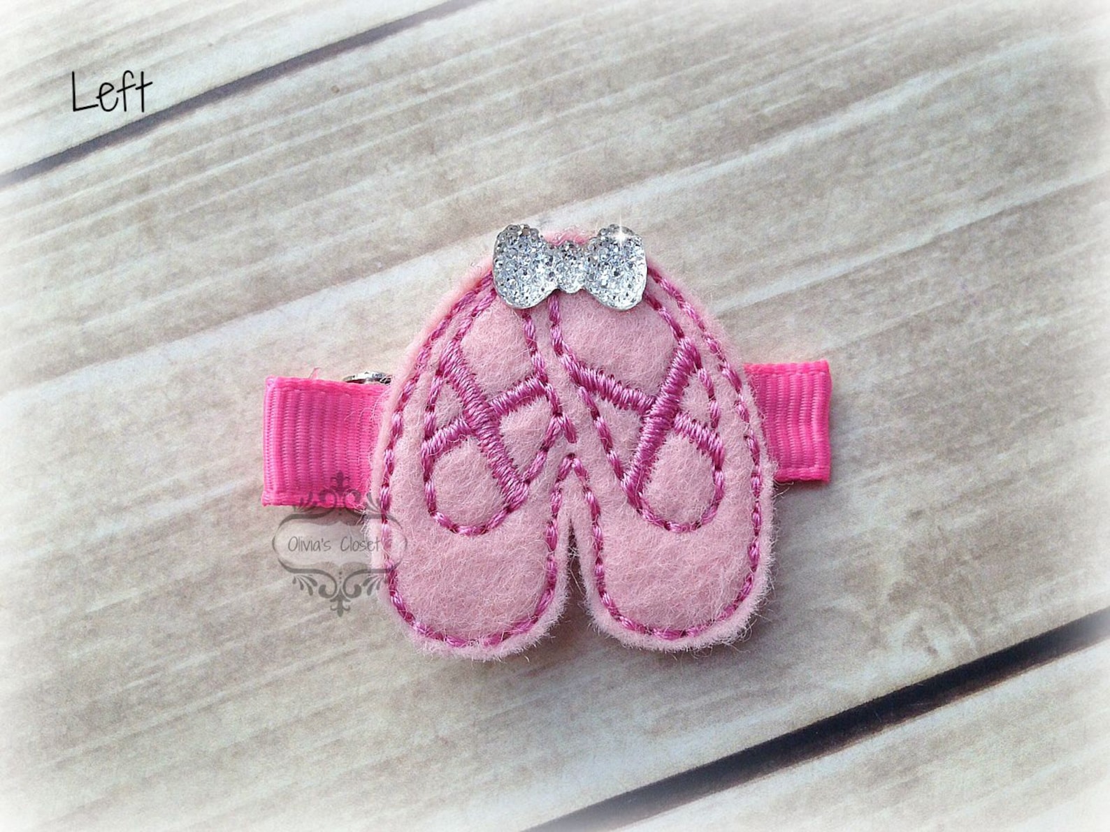 ballet hair clip shoes dancing performance embroidered felt hair clippie tiny rhinestone bows. pick one or two. pick left side o ballet hair clip shoes dancing performance embroidered felt hair clippie tiny rhinestone bows. pick one or two. pick left side o