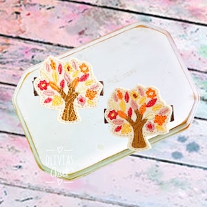 Autumn tree hair clip
