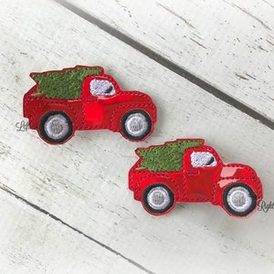 Vintage Christmas Truck hair clip
