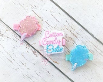 Cotton Candy hair clip