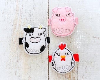 Farm Animal hair clip