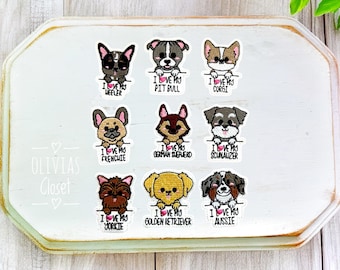 I Love my Dog hair clip