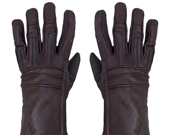 Von Kylo Ren inspirierte Lederhandschuhe, Premium Sith Lord Kostüm-Accessoire, Sci-Fi Galaxy Krieger Handschuhe, Convention Halloween Outfit