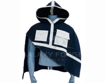 Han Solo Inspired Smuggler Cloak, Galactic Cosplay Hooded Cape, Sci Fi Costume Poncho