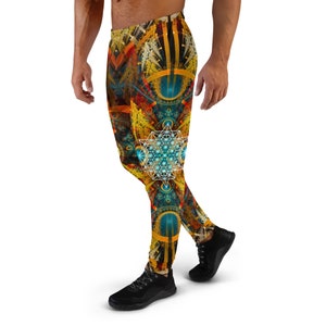 Sacred Geometry Joggers: Psychedelic Rave Festival Pants